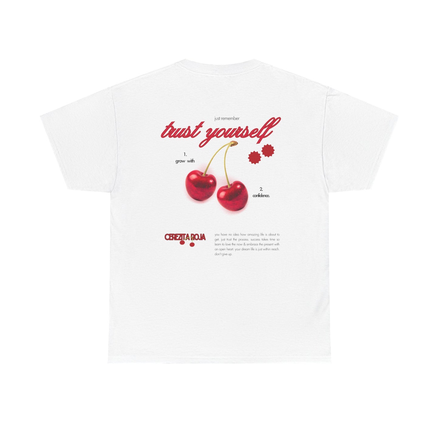 𖤓‧₊˚ ⋅* ‧₊Trust Yourself Cherry Tee 🍒 ‧₊˚ ⋅* ‧₊𖤓