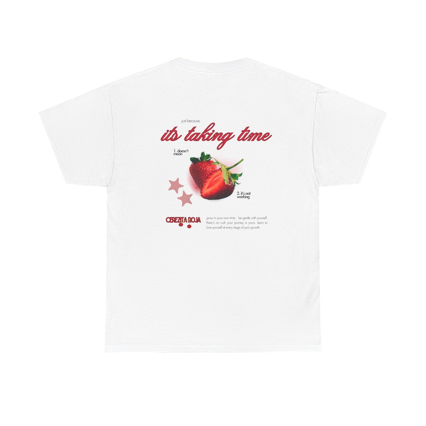 ⋆ ˚｡⋆˚✧˖°It's Taking Time Strawberry Tee 🍓˚✧˖° ˚｡⋆