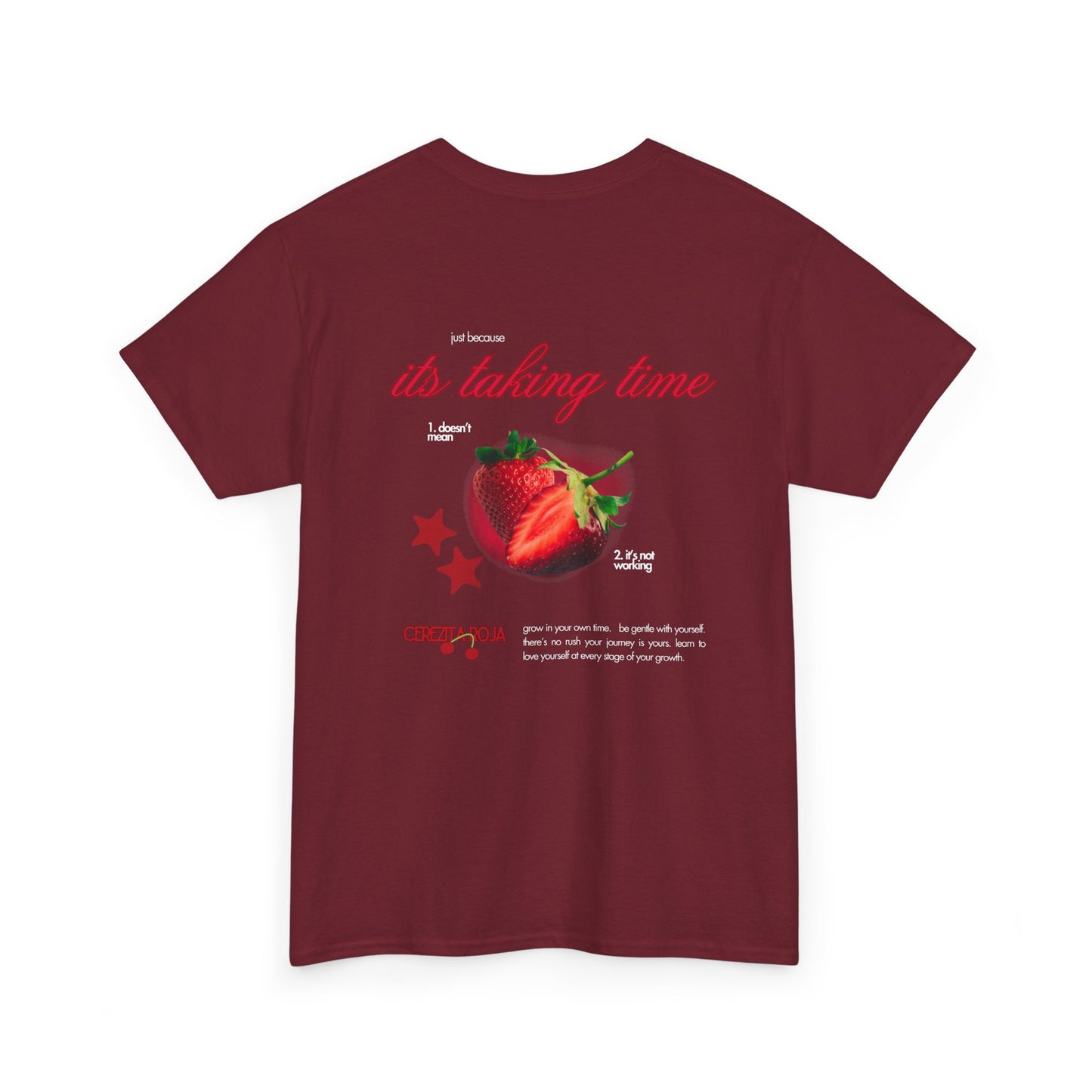 ⋆ ˚｡⋆˚✧˖°It's Taking Time Strawberry Tee 🍓˚✧˖° ˚｡⋆