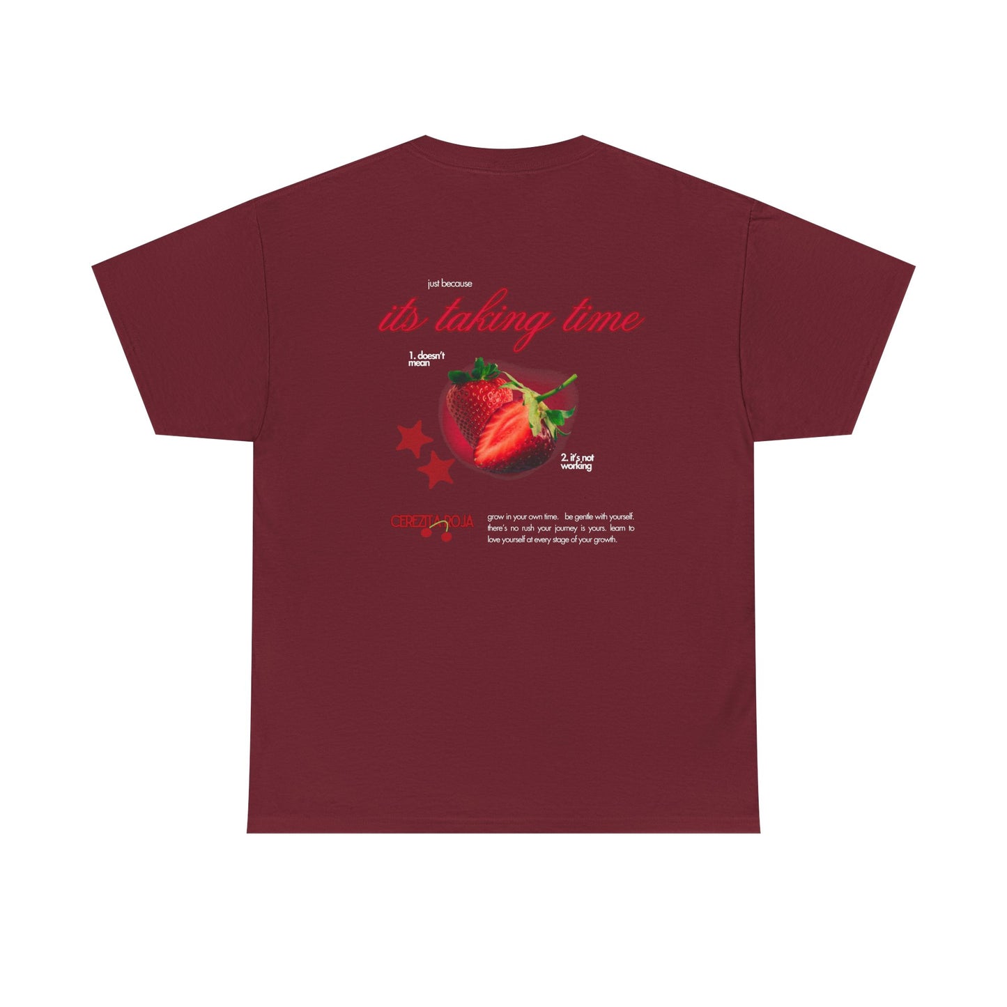 ⋆ ˚｡⋆˚✧˖°It's Taking Time Strawberry Tee 🍓˚✧˖° ˚｡⋆