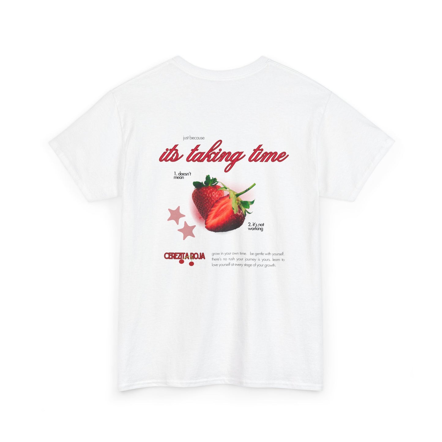 ⋆ ˚｡⋆˚✧˖°It's Taking Time Strawberry Tee 🍓˚✧˖° ˚｡⋆